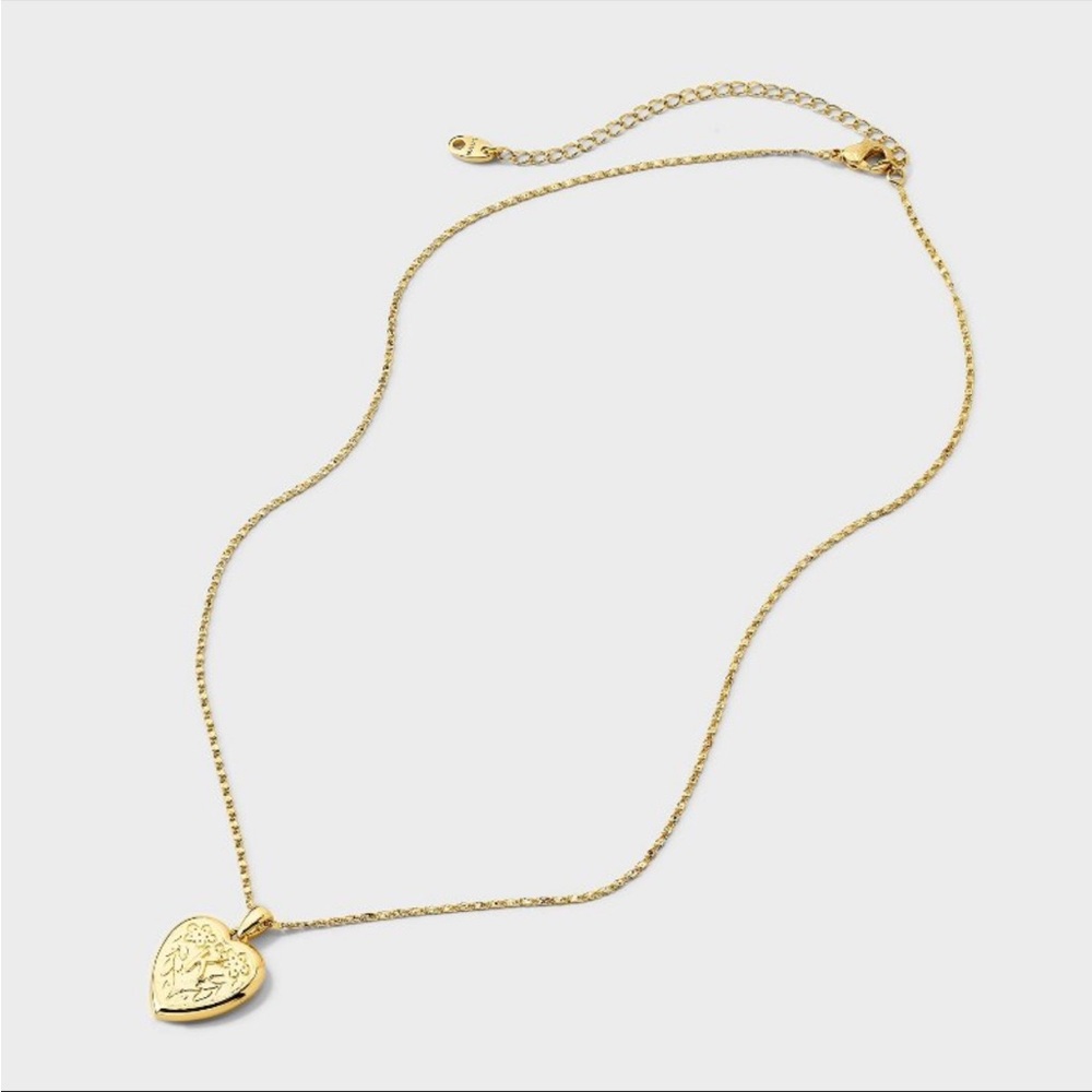 14k Gold Dipped Heart Letter “K” Pendant Necklace by A New Day - Picture 2 of 10